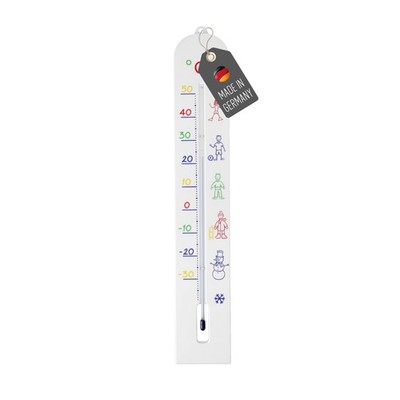 Kinderzimmer Thermometer Bunt 40cm Analog für Zimmer Innen Außen Temperatur