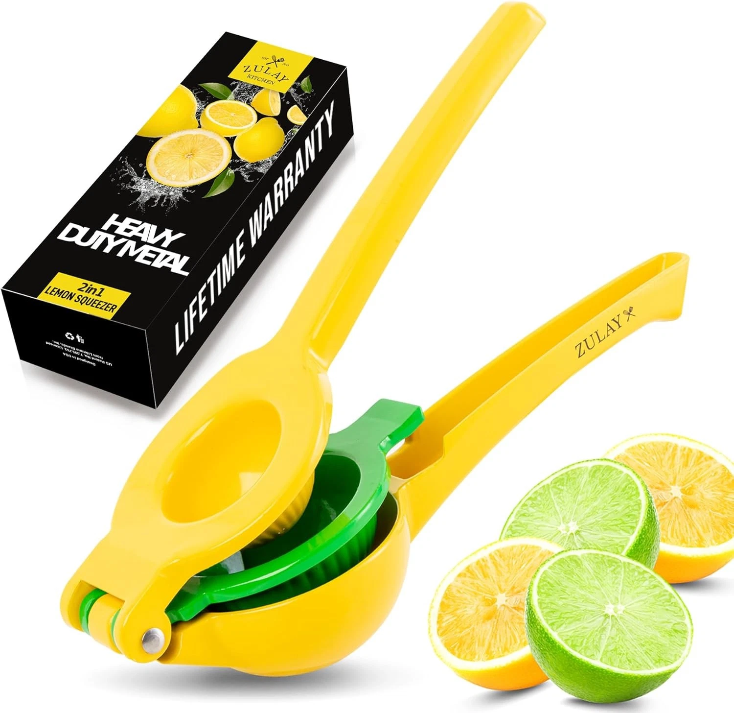 Zulay Kitchen 2-in-1 Lemon Squeezer Metal Hand Juicer Max Extraction Citrus
Opens in a new window or