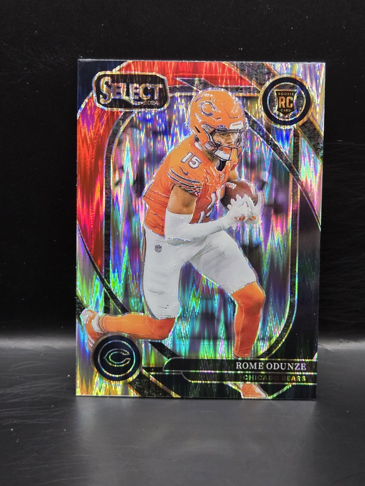 2024 Panini Select Rome Odunze RC Rookie Club Level Red Black Shock Prizm SP