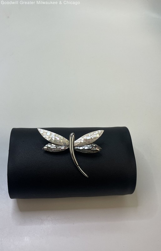 Kenneth Cole Silver Tone Stone Butterfly Brooch 11.8g