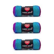 Red Heart Super Saver Yarn, 3 Pack, Polo Stripe 3 Count Office Product