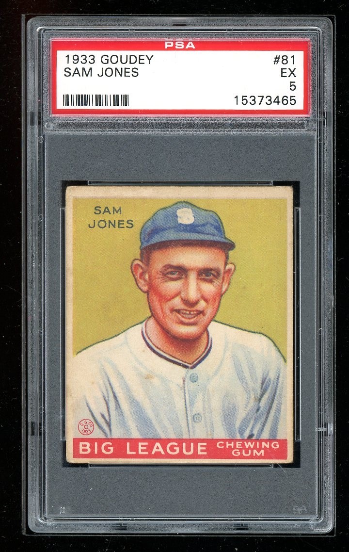 1933 Goudey #81 Sam Jones PSA 5
