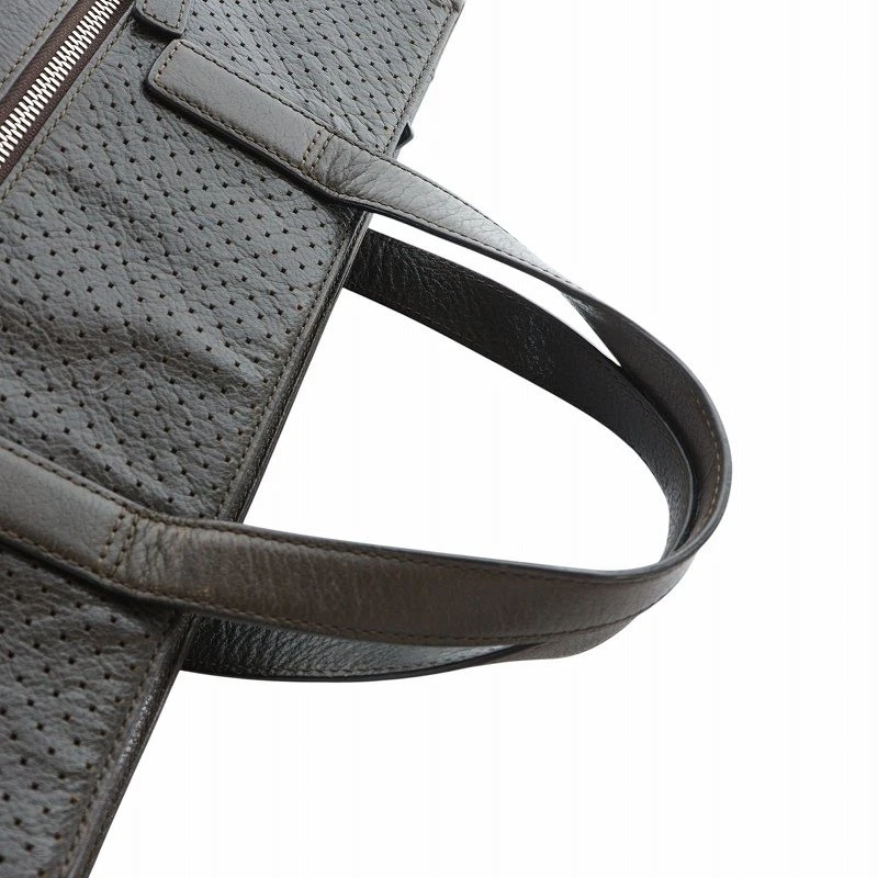 S.T.DUPONT Bolso de Mano Hombro 2WAY Bolso Cuero Logo Pass Estuche Marrón ■GY11/MQ Foto 3 de 4