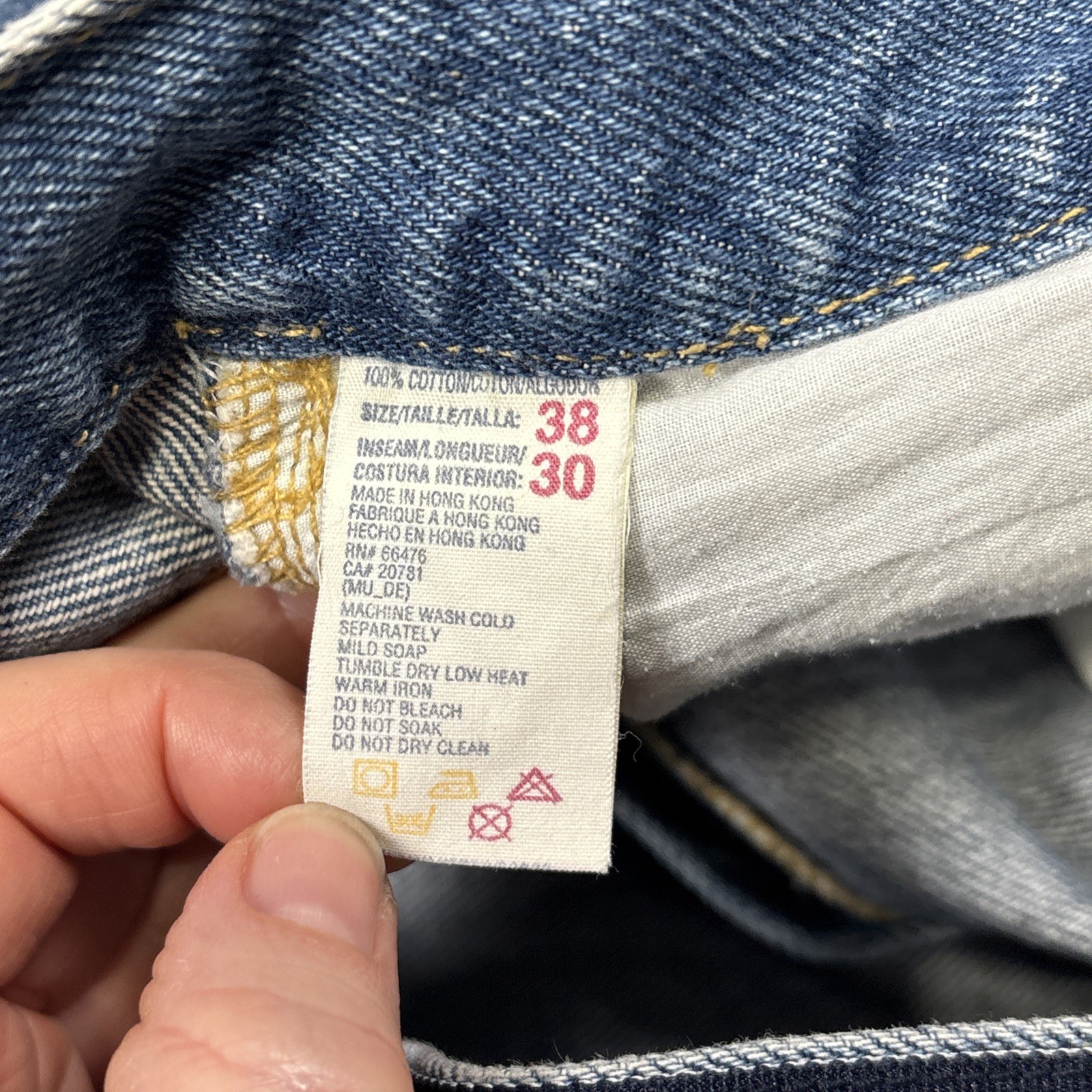 Vintage Tommy Hilfiger Jeans Men 38x30 (36x30) Blue Denim Baggy - View 6