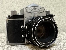 EXAKTA EXA Jhage Dresden 35mm Film Camera with 50mm Meyer Optik Gorlitz 1.8 Lens