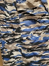 Burton P13 Insulated Snowboard Ski Pants White Blue Camo XL 18/20 Kids 6 Pockets