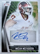 2022 SAGE Low Series Auto Black Micah McFadden #A-MM2 Auto