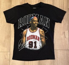 Dennis Rodman Brand Apparel Signature Double Sided Graphic Tee-Men's M-Black-USA