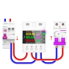 100A WiFi Din Rail Voltmeter AC 220V 110V Digital Power Energy Volt Amp