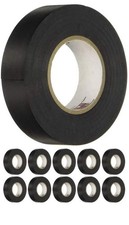 10 Pack Morris 60000 General Purpose Black Electrical Tape 3/4  X 60 Ft X 7 Mil