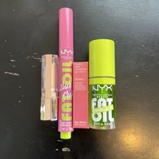 Lot of 4 Lip Makeup Products   Lanc me Keep It Glowy, NYX, Rare Beauty