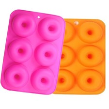 Silicone Donut Mold 2 Pack 6 Cavity Baking Pan Set