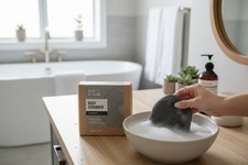 Sud Scrub Body Scrubber Gray Silicone Antimicrobial Exfoliating, 1 Scrubber