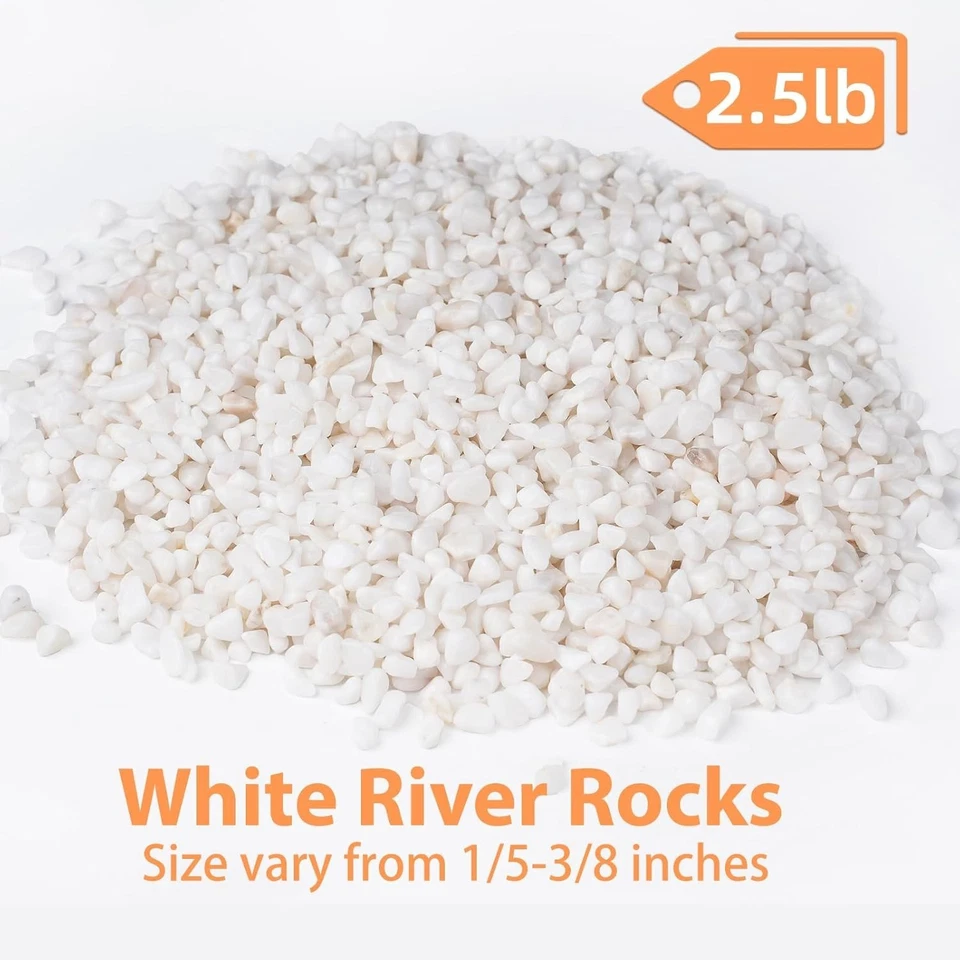 Versátil grava blanca para acuario de 2,5 libras - ecológica para drenaje y decoración Foto 4 de 4