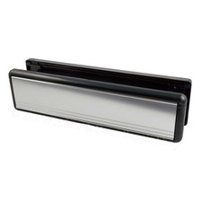 Polished Silver Letter Box UPVC Door Yale Letter Plate 10 Inch