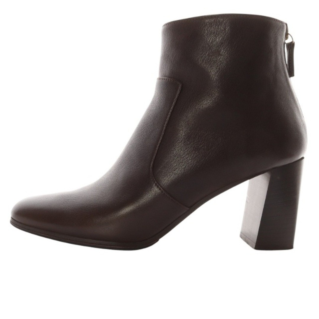 靴 MICHEL VIVIEN 7,5CM HEEL SHORT BOOTS Michel Vivienne VIVIEN Chunky Heel Leather Short Boots 38