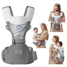 Baby Carrier Newborn to with Hip Seat, Multifunction Baby Hip, 4-in-1 Ergonom...