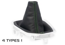 SCHALTMANSCHETTE FUR PEUGEOT 208 II 2019-2026 SCHALTSACK ECHTELEDER NAHT GRUN