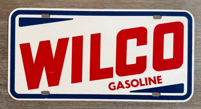 #ad Wilco Gasoline North Carolina Booster License Plate Steel Gas Oil Advertising $149.00