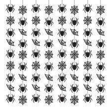 Black Spider Web Garland Halloween Garland Hanging Decorations 8PC