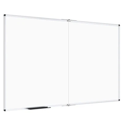 VIZ-PRO Large Dry Erase White Board/Magnetic Foldable Whiteboard, 96 X 48 Inches