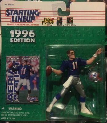 1996 Drew Bledsoe New England Patriots Football Starting Lineup Washington NFL
