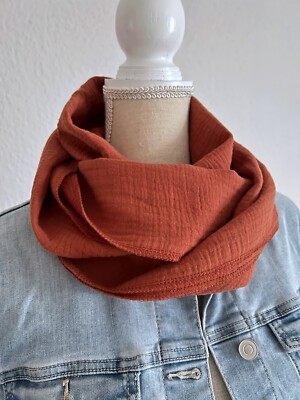 Loop Scarf Muslin Women's Scarf Tube Scarf Reversible Scarf Loop 100% Cotton Summer
