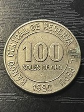 Peru 100 Soles  1980 Copper-Nickel Coin