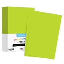 11 x 17" Yellow Green Bright Colored Paper - Regular 24lb Paper - 500 Sheets
