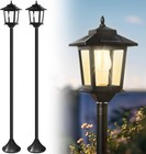 63"Solar Lamp Post Lights 2Pack, Outdoor Post Lights Waterproof, Pole Lights Ou