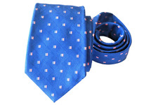 PINK MEN'S TIE BLUE/GEOMETRIC WIDTH: 3.50" LENGTH: 58"