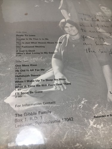 Lebanon Pa The Gibble Family Vinyl Lp 12” Religious Record New Sealed Very Rare - Imagen 4 de 5