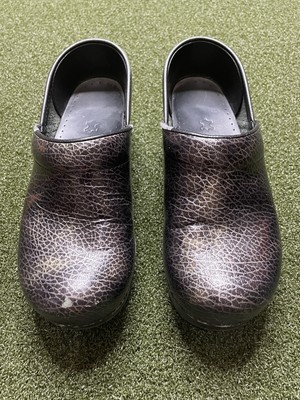 Womens Dansko Crackle Leather Professional Comfort Clogs  display picture 1