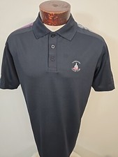 Under Armour Mens Medium Black White Pink Short Sleeve Golf Polo Shirt