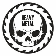 Aufkleber Wetterfest Heavy Metal für auto wohnmobil wohnwagen kühlschrank