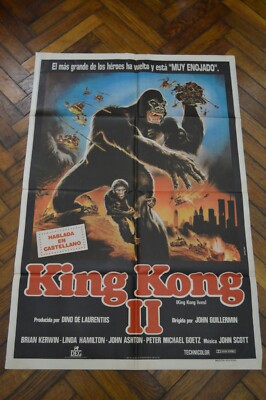 KING KONG 2 1976 RARE ARGENTINA SPANISH POSTER ORIGINAL | eBay