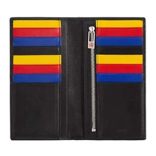 DUDU Women's Anti RFID Colorful Leather Wallet Large with 16 Pockets Ca Holder