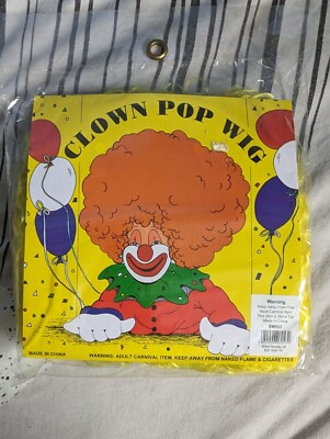 Gelbe Afro Perücke Crazy Clown Disco Lustig Funky Kostüm Accessoire Party Unisex