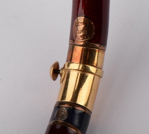 Bracciale La Nouvelle Bague in oro giallo 18 carati, argento sterling 925 e smalto rosso - Foto 13 di 19