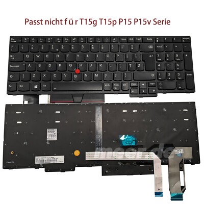 Neu UK Tastatur für Lenovo Thinkpad T15 Gen1 Gen2 P15s Gen1 Gen2 mit Beleuchtung