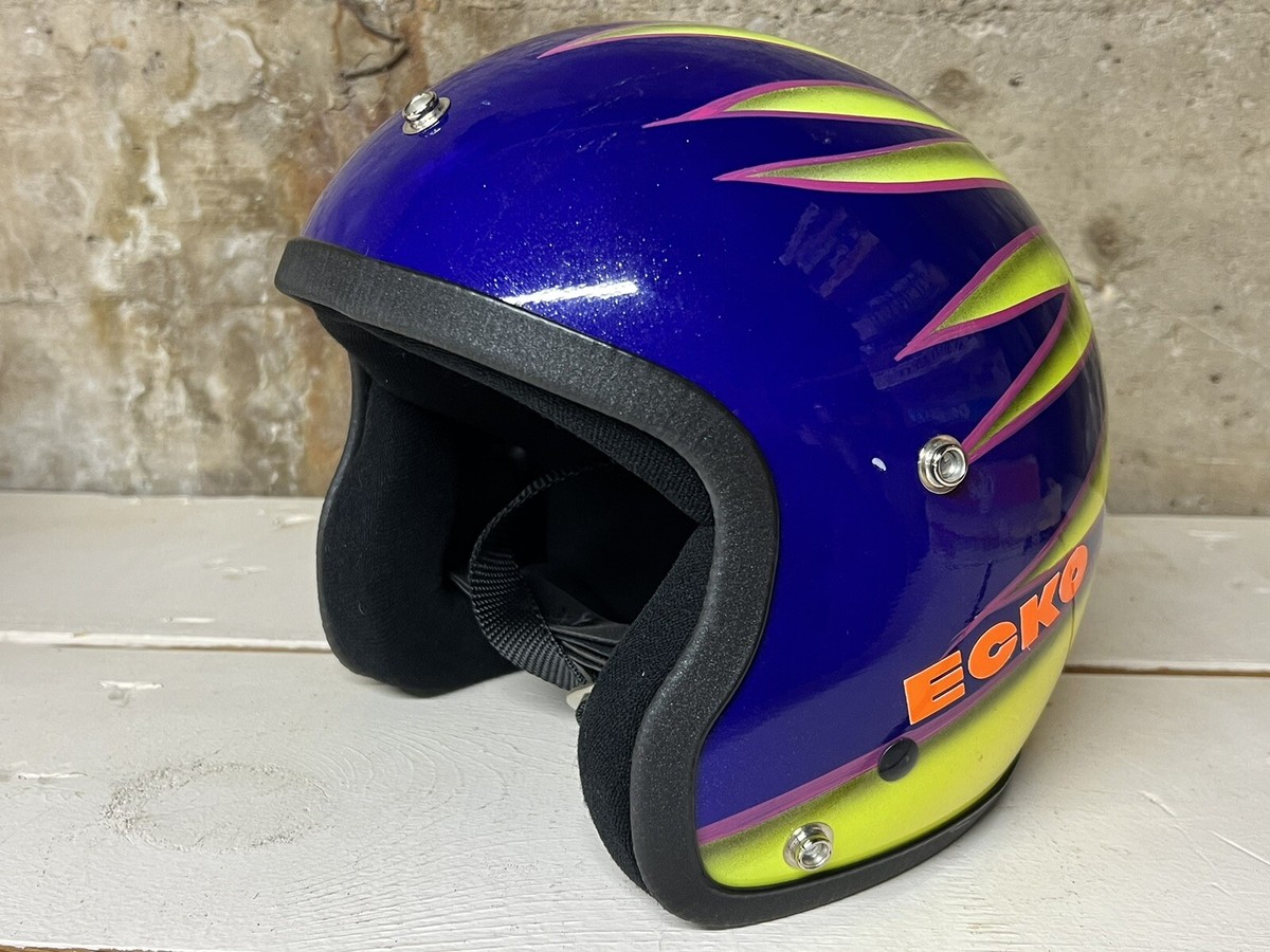 NEW Old School ECKO BMX HELMET Open Face Custom Paint Medium Echo  