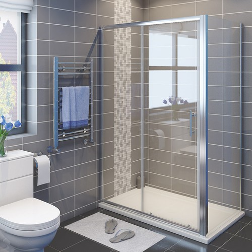 Sliding Shower Door Walk In Enclosure and Tray 6mm/8mm Glass Screen Cubicle - Picture 12 of 13