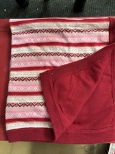 New Gymboree Red Pink Strip Blanket WT