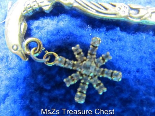 Small Paperback Tibetan Dolphin Bookmark w Crystal SNOWFLAKE ** w Gift Box ** - Picture 4 of 8