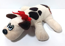 Vintage 1985 Tonka Pound Puppies White with Brown Spots Puppy Dog 8" Plush
