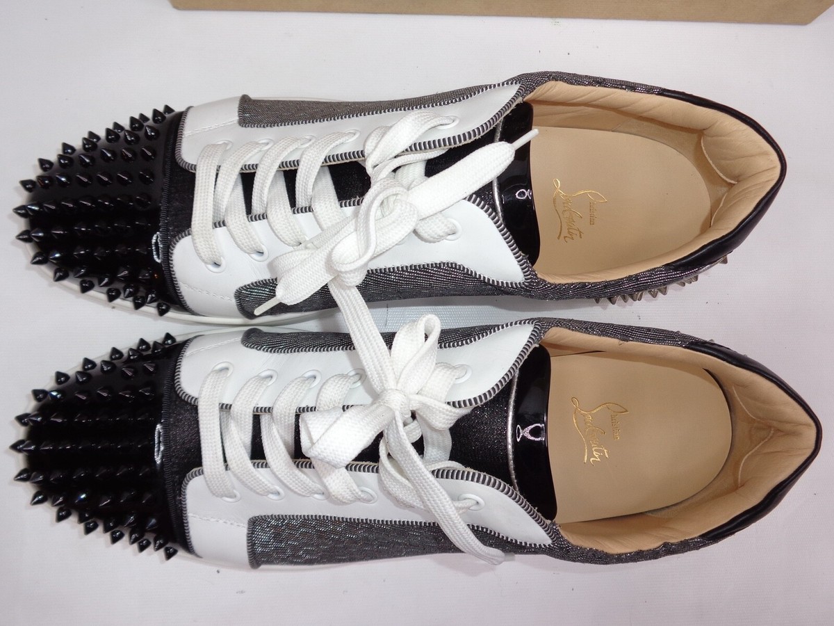CHRISTIAN LOUBOUTIN SEAVASTE 2 ORLATO FLAT SPIKED LEATHER