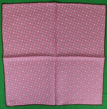 Seaward  Stearn London Pink Dots English Silk Pocket Square NWOT 