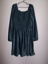 Tahari Girl - Deep Green Long Sleeve Velour Dress- Girl's Size 8
