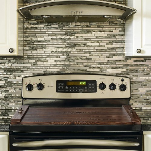 30''x22'' Wood Stove Cover w/ Handles Stove Top Covers Pine Wood Germ-resistant - Picture 6 of 8