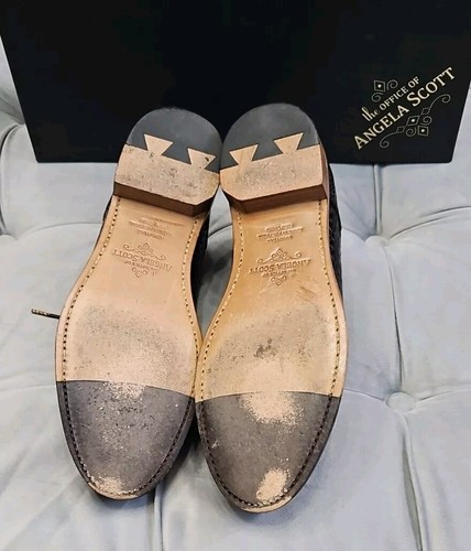 Zapato para mujer The Office of Angela Scott Derby Oxford de cuero marrón cocodrilo 39 9 $750 - Imagen 20 de 23